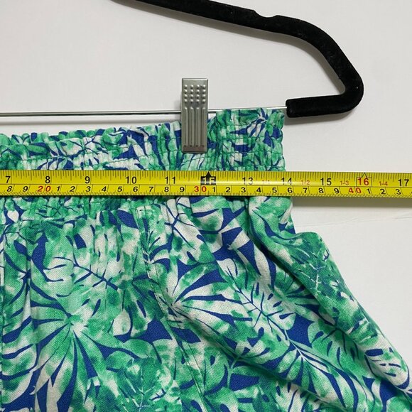 Land and Sea Linen Blend Relaxed Pants Womens L Front‎ Leg Slit Elastic Waist - Picture 7 of 8